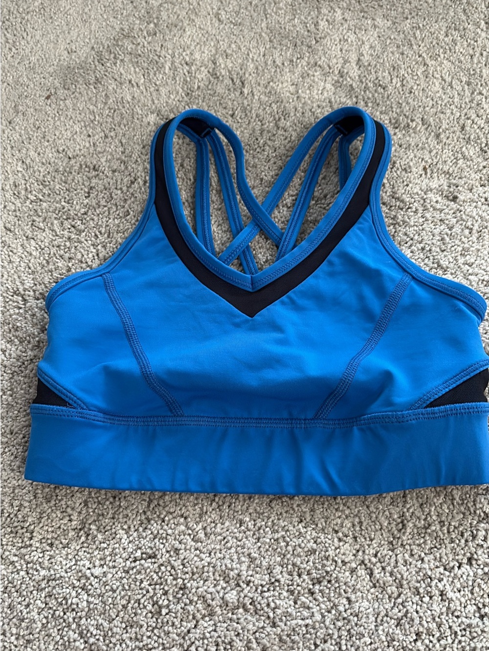 Lululemon Strap It Like Its Hot Bra Lakeside Blue, Size 2